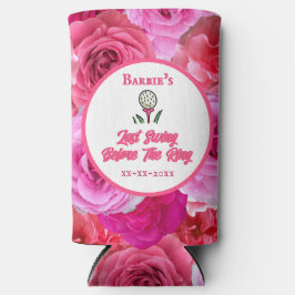 Junggeselinnen-Abschied Brautparty Golf Pink Blüte Selters Dosenkühler