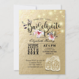 Junggeselinnen-Abschied Brautparty Mason Jar Light Einladung