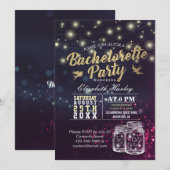 Junggeselinnen-Abschied Brautparty Mason Jar Light Einladung (Vorne/Hinten)