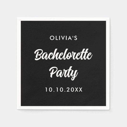 Junggeselinnen-Abschied Brautparty Name Bridge Squ Serviette (Vorderseite)