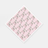 Junggeselinnen-Abschied Brautparty Rosa Champagner Serviette (Ecke)