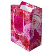 Junggeselinnen-Abschied Brautparty Rosa Personalis Mittlere Geschenktüte (Rückseite Schrägansicht)