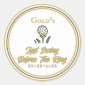 Junggeselinnen-Abschied, Brautparty Weißgold Runder Aufkleber (Vorderseite)