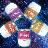 Junggeselinnen-Abschied Bride Gold Glitzer Wine Tu