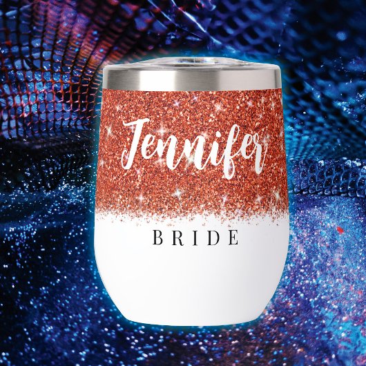 Junggeselinnen-Abschied Bride Red Glitzer Wine Tum