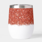 Junggeselinnen-Abschied Bride Red Glitzer Wine Tum (Rückseite)