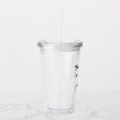 Junggeselinnen-Abschied Bride Wedding Purple Flowe Acryltrinkbecher (Rechts)