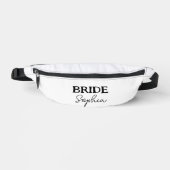 Junggeselinnen-Abschied Brides Name Black & White Bauchtasche (Vorderseite)
