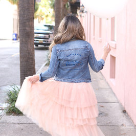 Junggeselinnen-Abschied Bridesmaid Bridal Wedding Jeansjacke