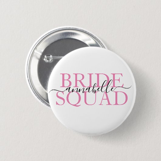 Junggeselinnen-Abschied Bridesmaid Bride Squad Button (Vorne & Hinten)