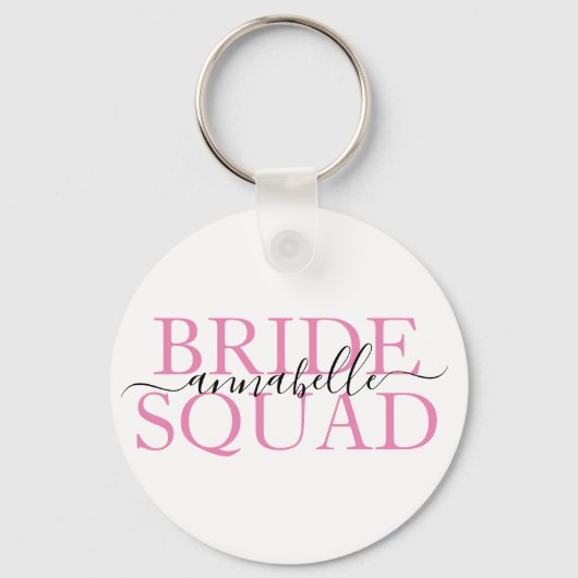 Junggeselinnen-Abschied Bridesmaid Bride Squad Schlüsselanhänger (Vorderseite)