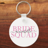 Junggeselinnen-Abschied Bridesmaid Bride Squad Schlüsselanhänger (Vorderseite)