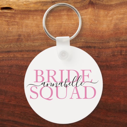 Junggeselinnen-Abschied Bridesmaid Bride Squad Schlüsselanhänger (Vorderseite)