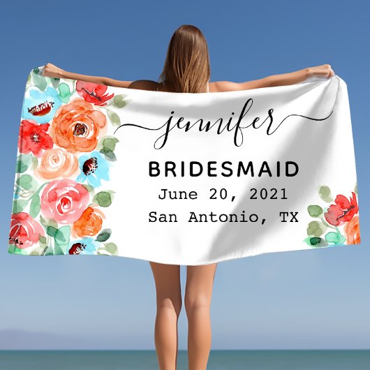 Junggeselinnen-Abschied Bridesmaid Geschenk, kunde Strandtuch