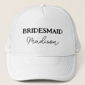 Junggeselinnen-Abschied Bridesmaid Schwarzweiß Truckerkappe (Vorderseite)