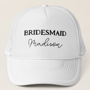 Junggeselinnen-Abschied Bridesmaid Schwarzweiß Truckerkappe