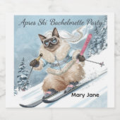 Junggeselinnen-Abschied Bridge auf der Piste Schaumweinetikett (Einzelnes Label)