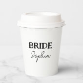 Junggeselinnen-Abschied Bridge, um Weiß zu sein Pappbecher (Vorderseite)