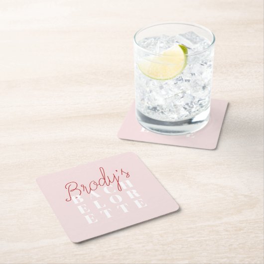 Junggeselinnen-Abschied - Brody Rechteckiger Pappuntersetzer (Vor Ort)