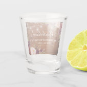 Junggeselinnen-Abschied Burgundy Blumenbeete Schnapsglas (Rückseite)