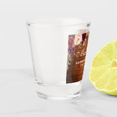 Junggeselinnen-Abschied Burgundy Blumenbeete Schnapsglas (Links)