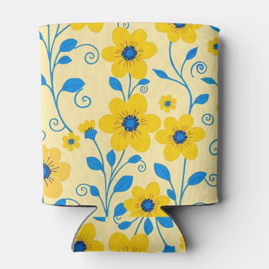 Junggeselinnen-Abschied-Butter Gelb und Blau Dosenkühler (Rückseite)