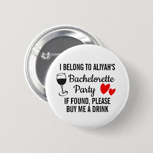 Junggeselinnen-Abschied Button Abzeichen - Kaufen (Vorne & Hinten)