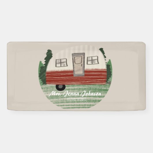 Junggeselinnen-Abschied Camper Mountain Weekend Banner (Horizontal)