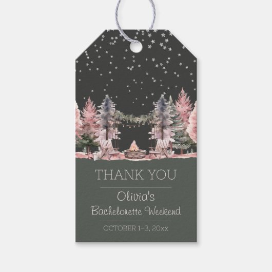 Junggeselinnen-Abschied Camping Weekend Geschenkanhänger (Vorderseite)