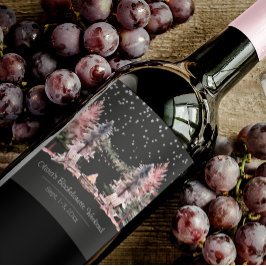 Junggeselinnen-Abschied Camping Weekend Weinetikett