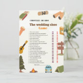 Junggeselinnen-Abschied Card für Hochzeitsschuh Ankündigung (Stehend Vorderseite)