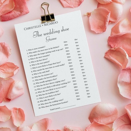 Junggeselinnen-Abschied Card für Hochzeitsschuh Ankündigung