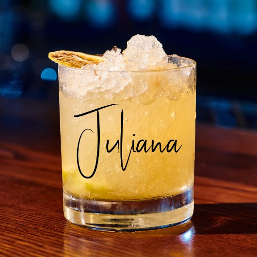 Junggeselinnen-Abschied Chic Script Wedding Whiskyglas