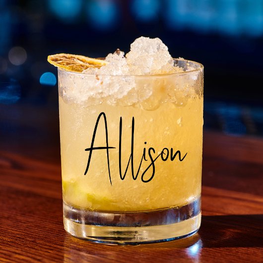 Junggeselinnen-Abschied Chic Script Wedding Whiskyglas