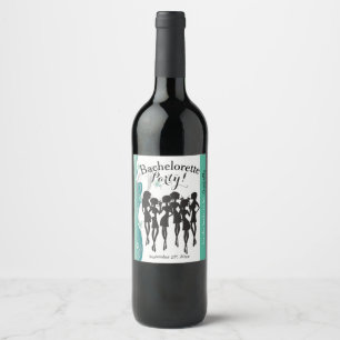 Junggeselinnen-Abschied Cocktail Girls - Jade Weinetikett