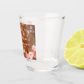 Junggeselinnen-Abschied Coral Floral Wood Lights Schnapsglas (Rechts)