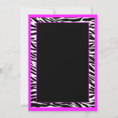 Junggeselinnen-Abschied Corset Zebra Einladung (Rückseite)