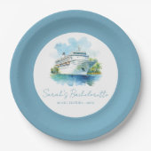 Junggeselinnen-Abschied Cruise Boat Personalisiert Pappteller (Vorderseite)