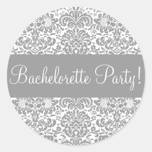 Junggeselinnen-Abschied Damask Umschlag Aufkleber (Vorderseite)