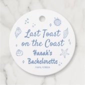 Junggeselinnen-Abschied der handgezogenen Küste Geschenkanhänger (Vorderseite)