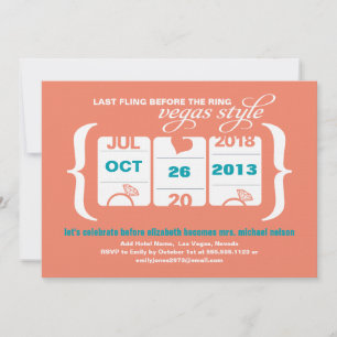 Junggeselinnen-Abschied der Slotmaschine in Vegas Einladung