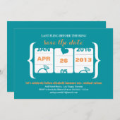 Junggeselinnen-Abschied der Steckmaschine Save The Date (Vorne/Hinten)