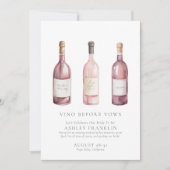 Junggeselinnen-Abschied der Weinverkostung Einladung (Vorderseite)