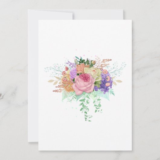 Junggeselinnen-Abschied des Blumenfrühlings Einlad Einladung (Rückseite)