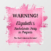 Junggeselinnen-Abschied des Fortschrittswagens Fensteraufkleber (Blatt)