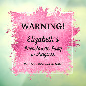 Junggeselinnen-Abschied des Fortschrittswagens Fensteraufkleber (Blatt 3)