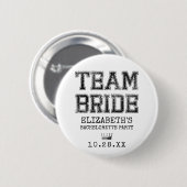 Junggeselinnen-Abschied des Kollegiums Team Bride Button (Vorne & Hinten)