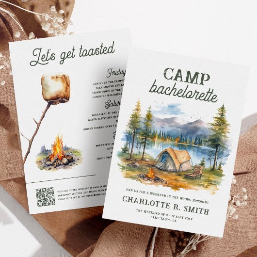 Junggeselinnen-Abschied des Watercolor Mountain Fo Einladung