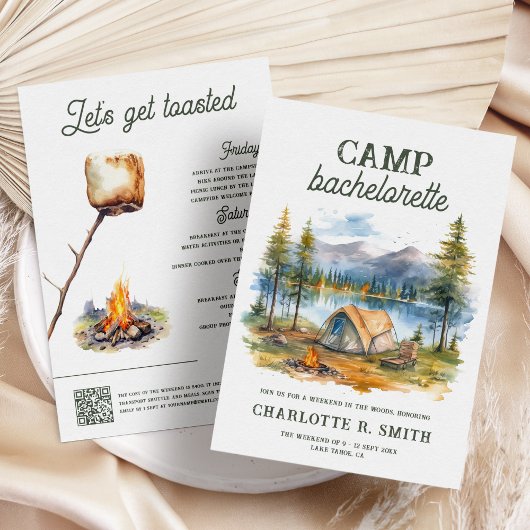 Junggeselinnen-Abschied des Watercolor Mountain Fo Einladung