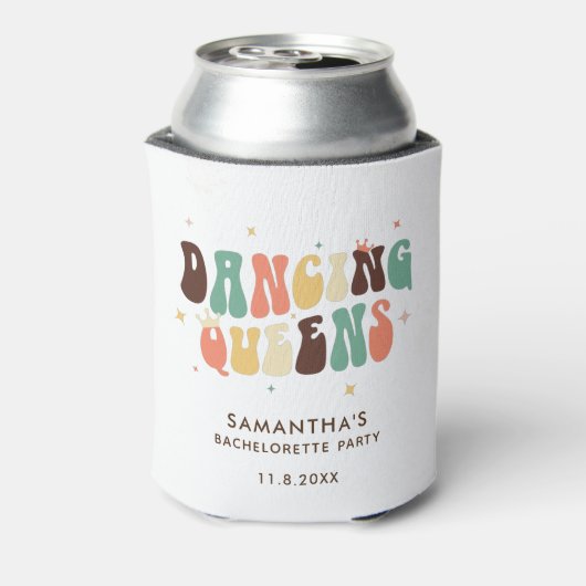 Junggeselinnen-Abschied Disco Dancing Queens Retro Dosenkühler (Kanne Rückseite)